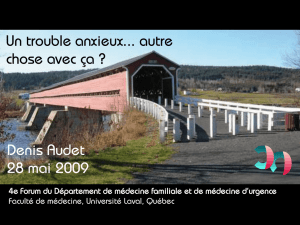 Diapositive 1 - Faculté de médecine de l`Université Laval