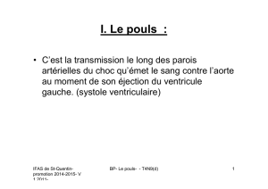 I. Le pouls - CH Saint Quentin