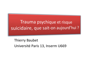Présentation Dr Thierry Baubet