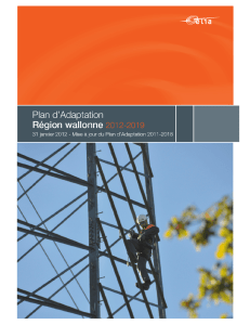 Plan d`Adaptation Région wallonne 2012-2019