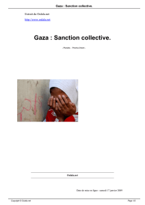 Gaza : Sanction collective.