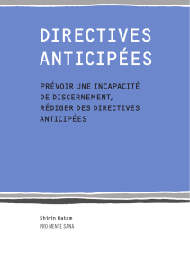 DIRECTIVES ANTICIPéES