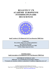 Bulletin n° 178 - Académie Européenne Interdisciplinaire des