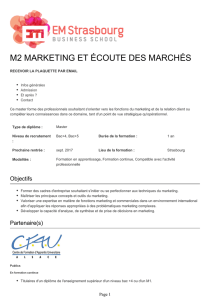 EM Strasbourg - M2 Marketing et écoute des marchés