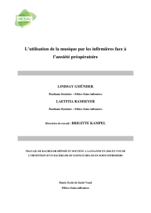 L`utilisation de la musique par les infirmières face à l