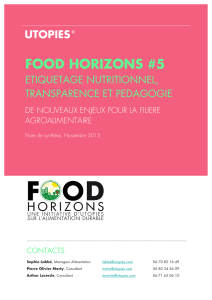 Food Horizons #5 - Etiquetage nutritionnel, transparence