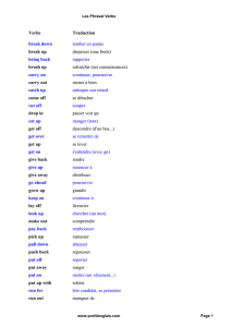 Les Phrasal Verbs - Profdanglais.com