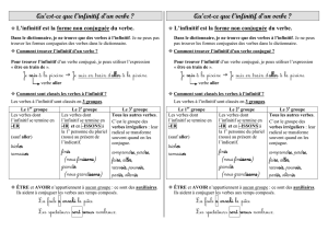 Qu`est-ce que l`infinitif d`un verbe