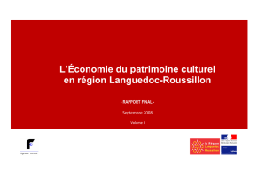 L`Économie du patrimoine culturel en région Languedoc