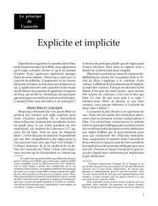 Explicite et implicite
