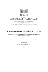 N° 2364 ASSEMBLÉE NATIONALE PROPOSITION DE RÉSOLUTION
