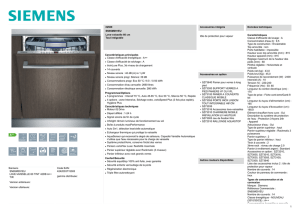 Siemens SN65M091EU LAVE-VAISSELLE 60 TINT