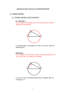 Cours Triangle rectangle et trigonométrie _prof