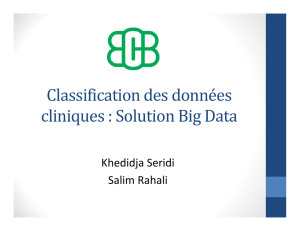 Classification des données cliniques : Solution Big Data