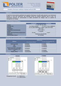 Compteur électrique modulaire triphasé conforme MID