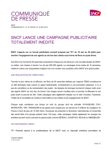 SNCF LANCE UNE CAMPAGNE PUBLICITAIRE TOTALEMENT