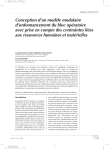 Research paper: Conception d`un modèle modulaire d