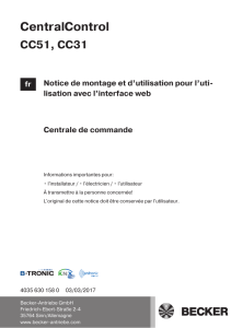 CentralControl CC51, CC31 - Becker