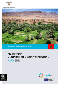 plan sectoriel « agriculture et alimentation durables