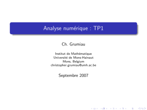 Analyse numérique : TP1