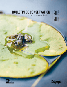 Bulletin de conservation 2015.
