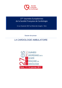 Dossier de presse - Société Française de Cardiologie