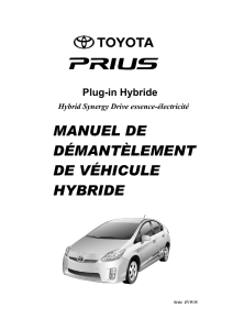 manuel de démantèlement de véhicule hybride - Toyota