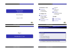 Introduction à Java Fichier