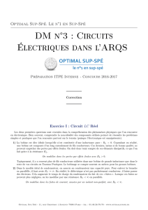 DM n°3 : Circuits Électriques dans l`ARQS