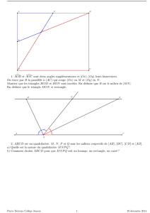 1. ̂ AOB et ̂ AOC sont deux angles supplémentaires et [Ox), [Oy