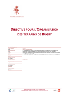 Directive Terrains de Rugby