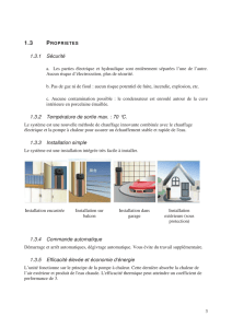 1.3.1 Sécurité 1.3.2 Température de sortie max. : 70