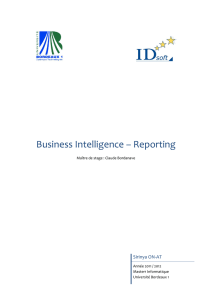 Business Intelligence – Reporting