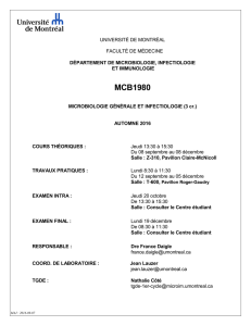 MCB1980 - Département de microbiologie, infectiologie et