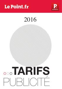 tarifs 2016