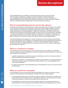 Service des urgences - Canadian Physiotherapy Association