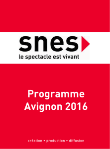 Programme Avignon 2016 - Syndicat National des Entrepreneurs de