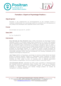 Formation « Expert en Psychologie Positive