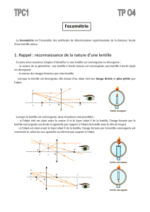 Focométrie