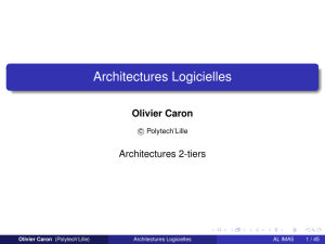Architectures Logicielles - Polytech`Lille, page Olivier Caron