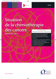 Situation de la chimiothérapie des cancers