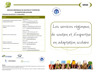 Les services régionaux de soutien et d`expertise en adaptation