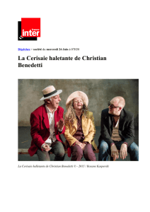 La Cerisaie haletante de Christian Benedetti
