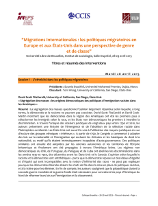 Migrations Internationales : les politiques migratoires en