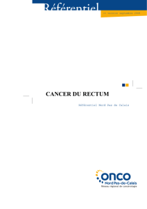 Cancer du Rectum - Onco Nord-Pas-de
