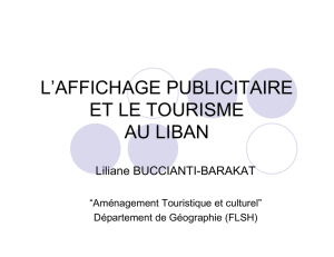 L` affichage publicitaire et tourisme Liliane Barakat