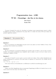 Programmation Java - LI381 TP 05 – Clavardage