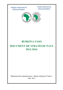 2012-2016 - Burkina Faso - Country Strategy Paper