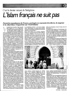 L`Islam français ne suit p