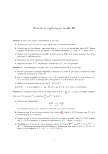 Structures algébriques, feuille 10